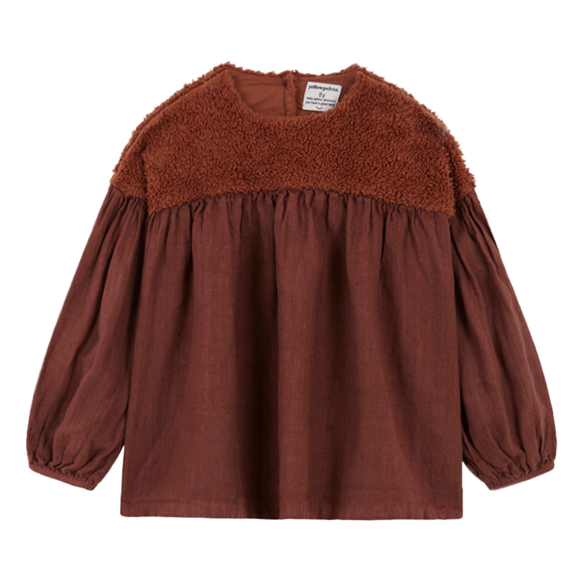 Yellowpelota - Blouse Bi-Matières Sheep - Fille - Caramel