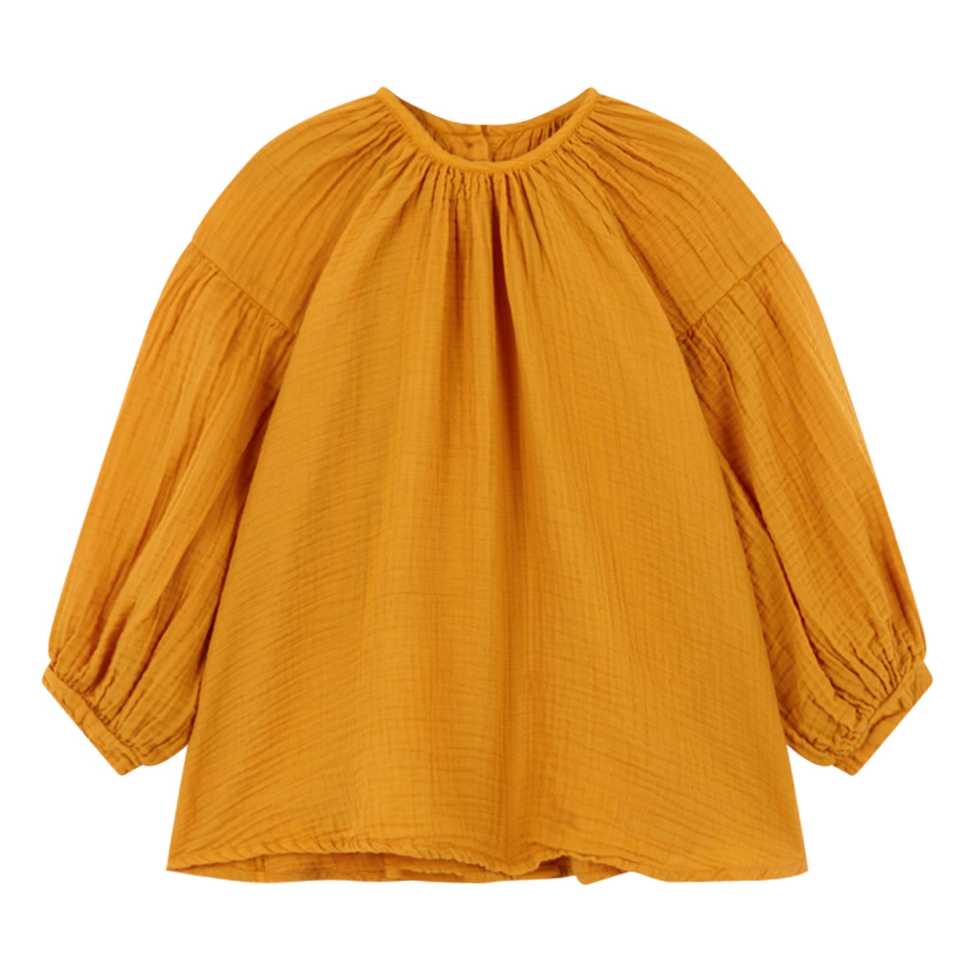 Yellowpelota - Blouse Gaze de Coton Bio All-Time - Fille - Ocre