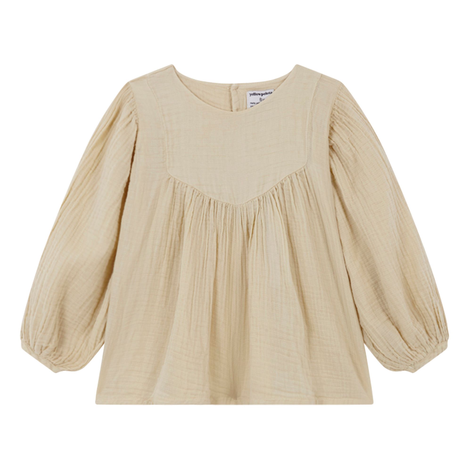 Yellowpelota - Blouse Gaze de Coton Bio Canesu - Fille - Ecru