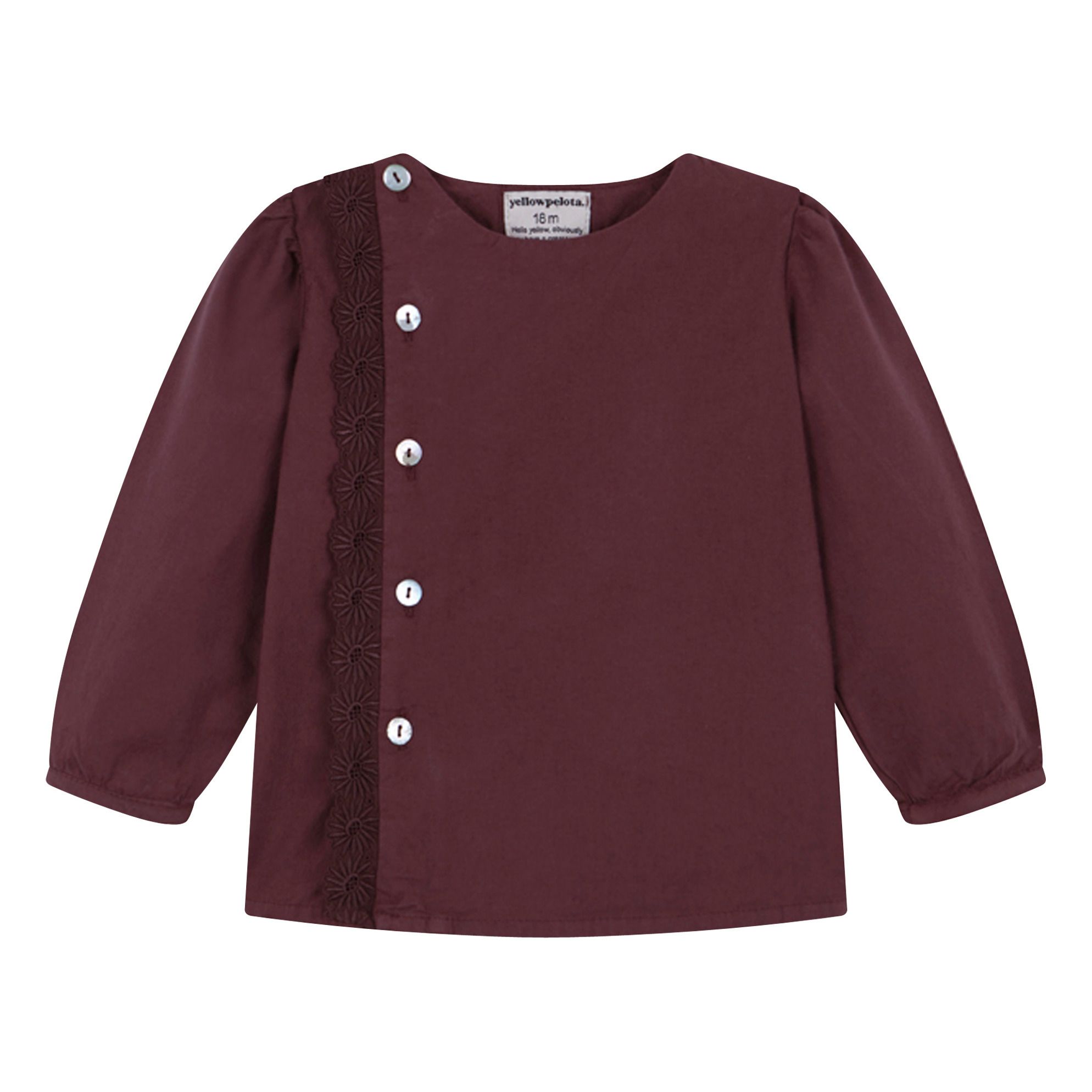 Yellowpelota - Blouse Coton Bio Valais - Fille - Prune