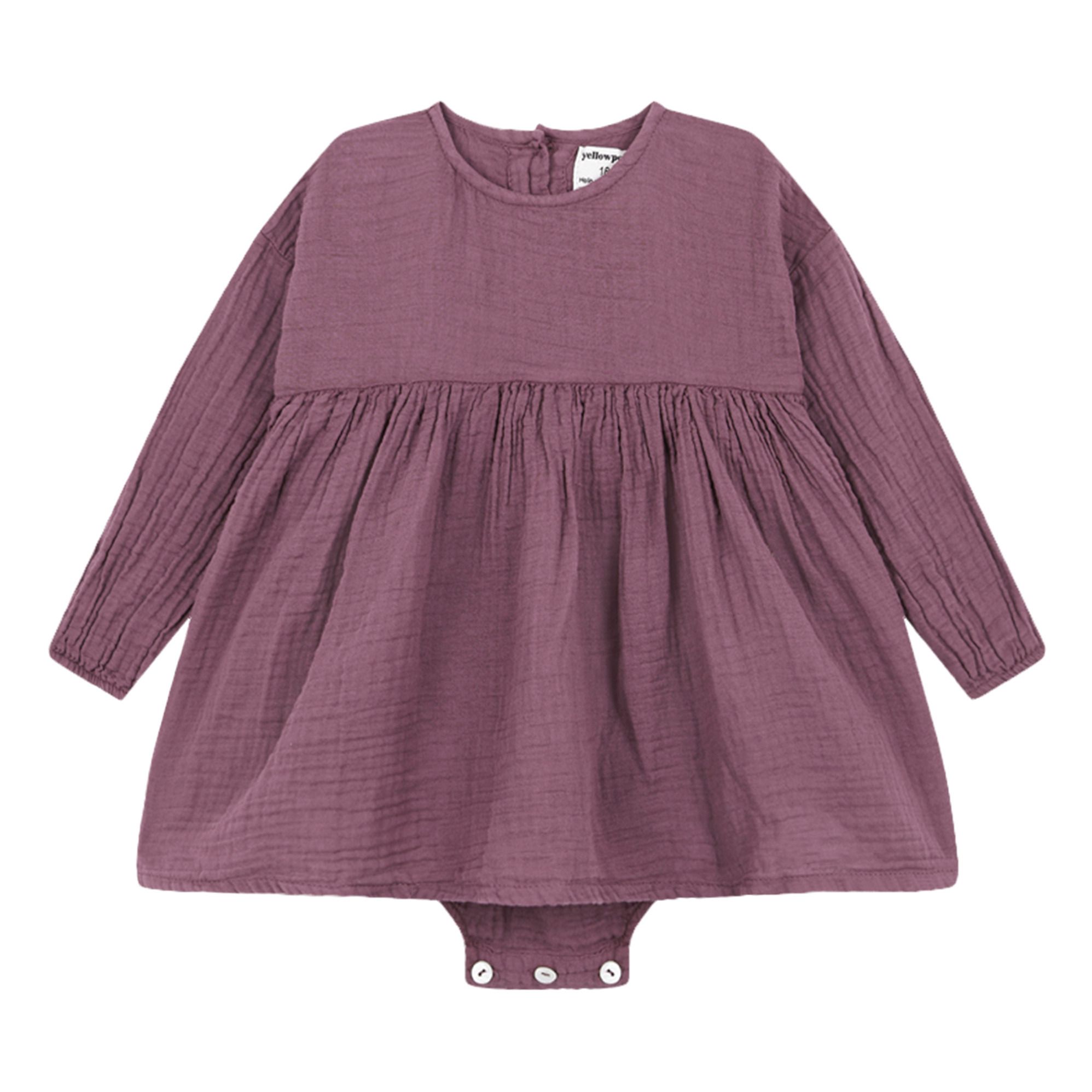Yellowpelota - Robe-body Gaze de Coton - Fille - Prune