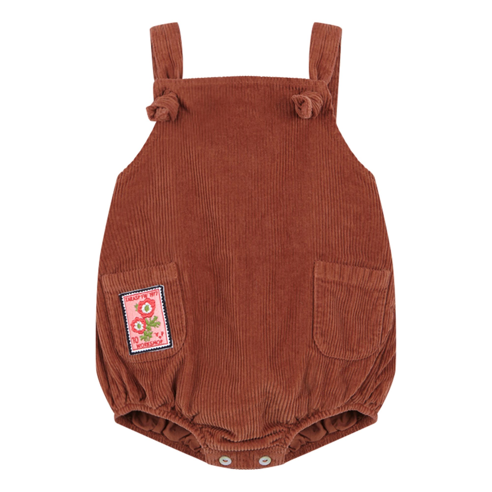 Yellowpelota - Barboteuse Velours Circle - Fille - Caramel