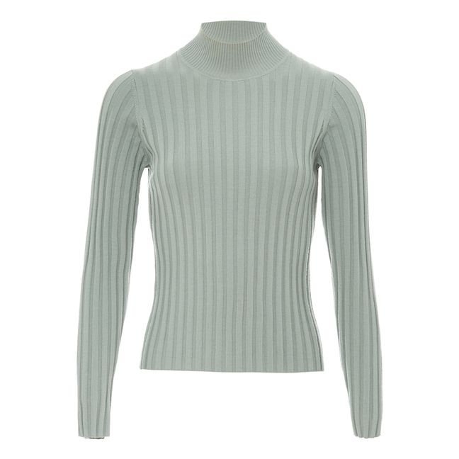 Jersey fino de lana merina Kubi | Verde agua