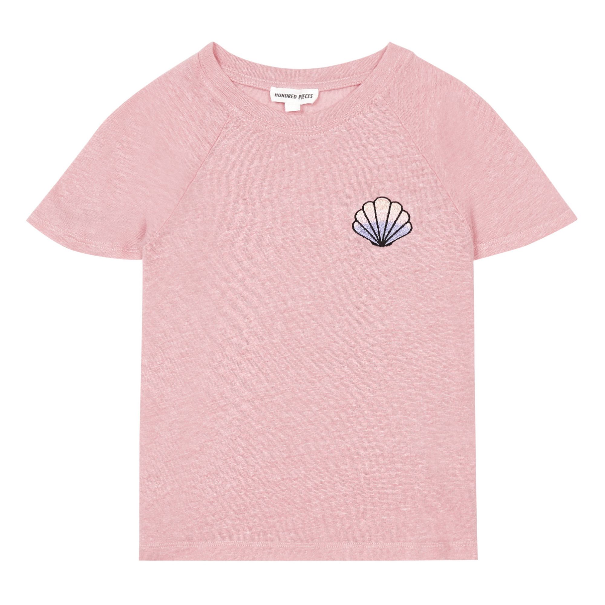 Hundred Pieces - T-shirt Lin - Fille - Rose bonbon