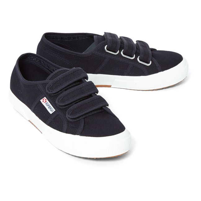 Cotton Velcro Sneakers Blue