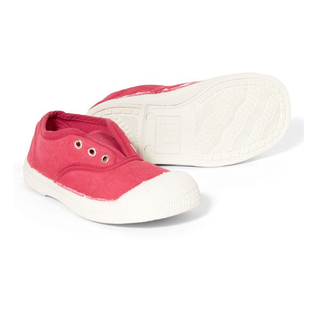 Elly Vegan Tennis Shoes  Raspberry red