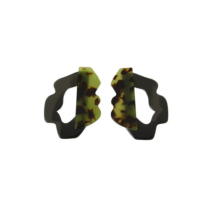 Cyprès Earrings  | Dark green