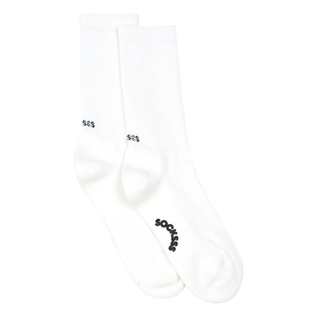 Chaussettes Coton Bio Mélangé | Blanc