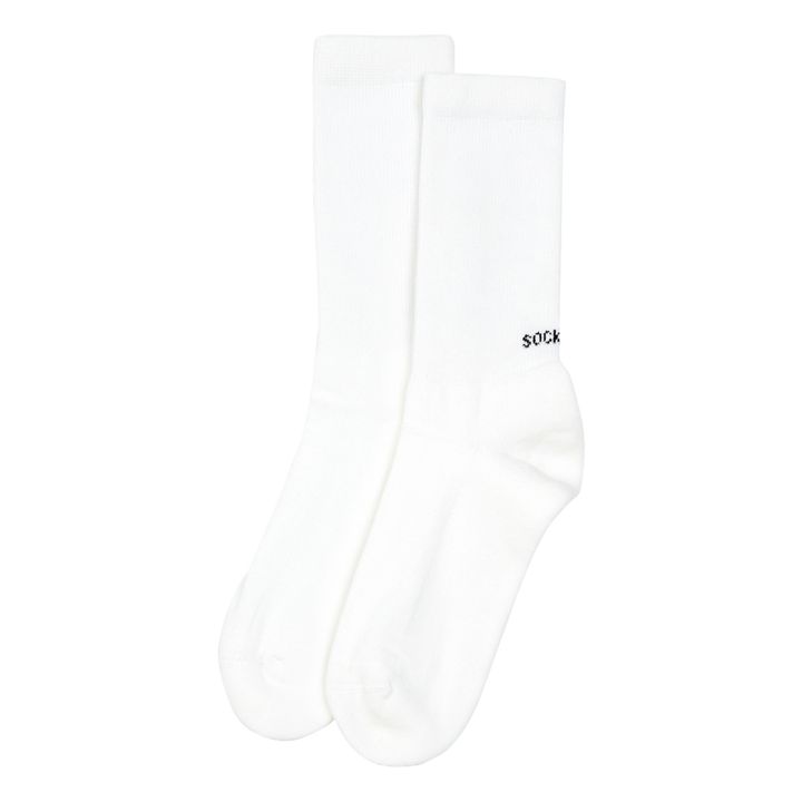 Organic Cotton Blend Socks  White- Product image n°1