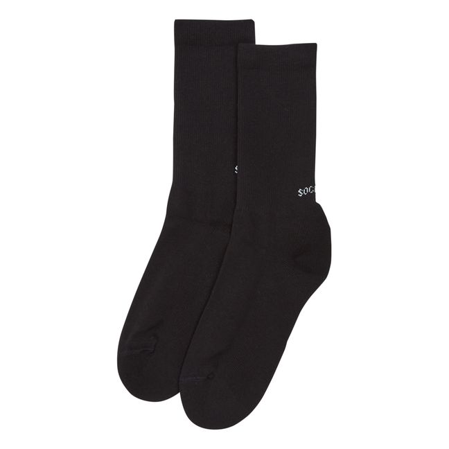 Organic Cotton Blend Socks  | Black