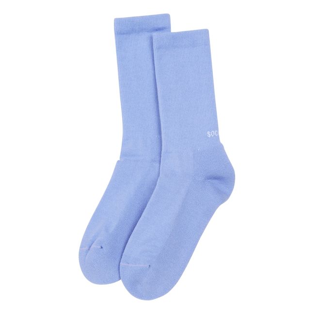 Socken aus Bio-Baumwoll-Mix Azurblau
