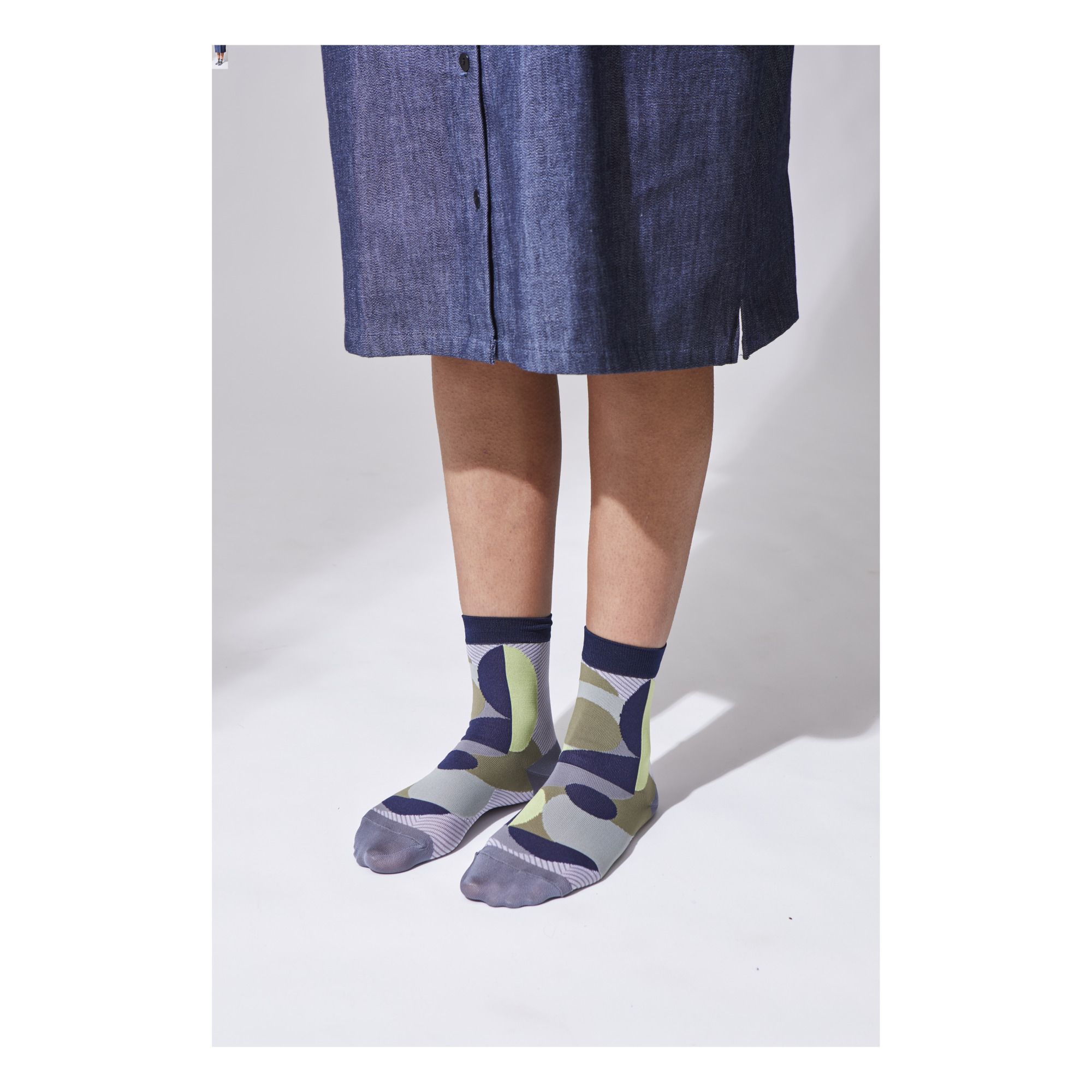 Mapoésie - Chaussettes Forma - Femme - Vert kaki