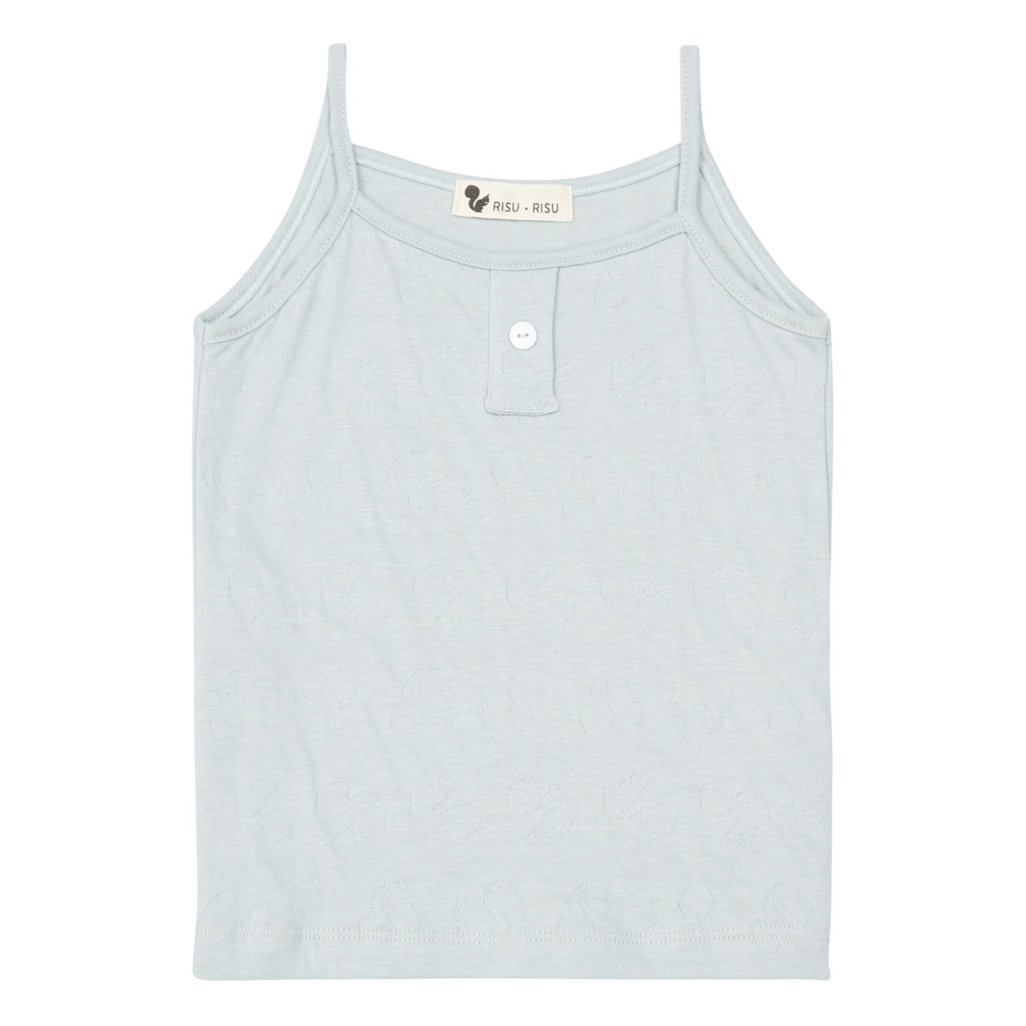 Risu Risu - Débardeur Tranquille Coton Bio - Fille - Bleu Clair
