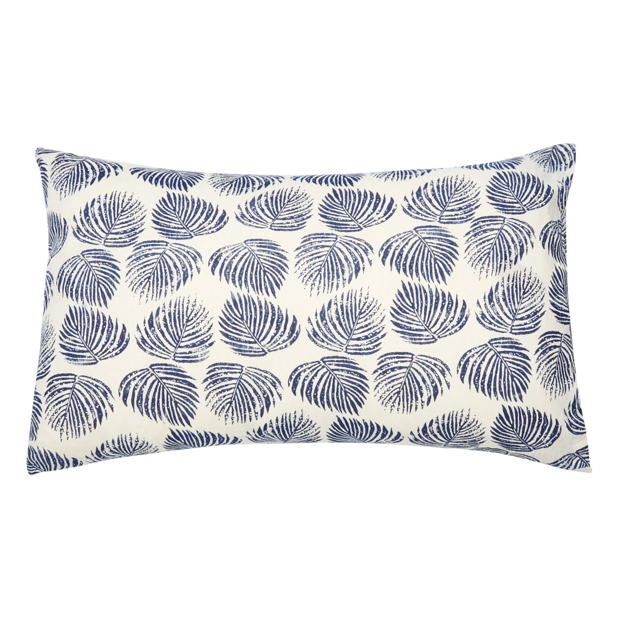 Baan - Coussin Feuillage indigo - Bleu indigo
