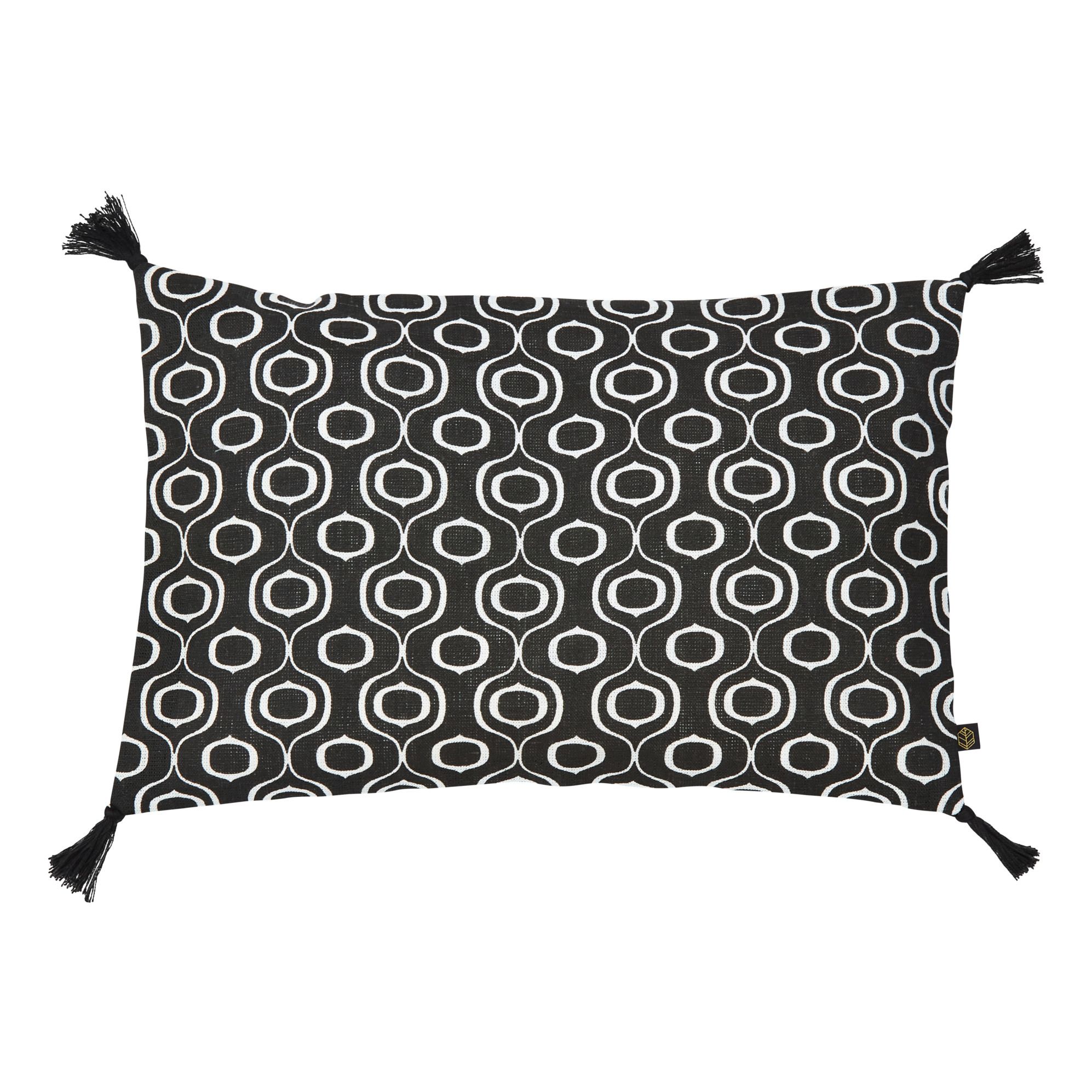 Harmony - Housse de coussin Ubud en lin lavé - Charbon