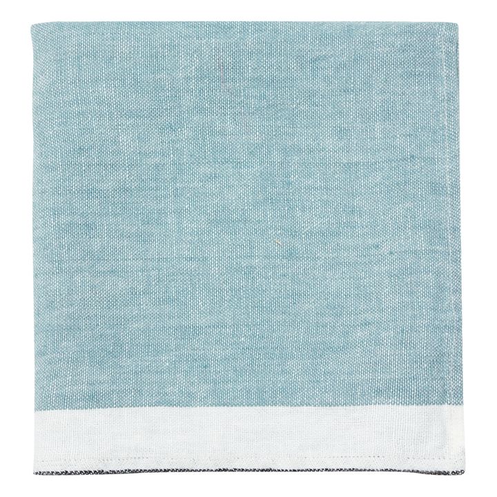 Trévise Washed Linen Serviette  | Petrol blue- Product image n°1