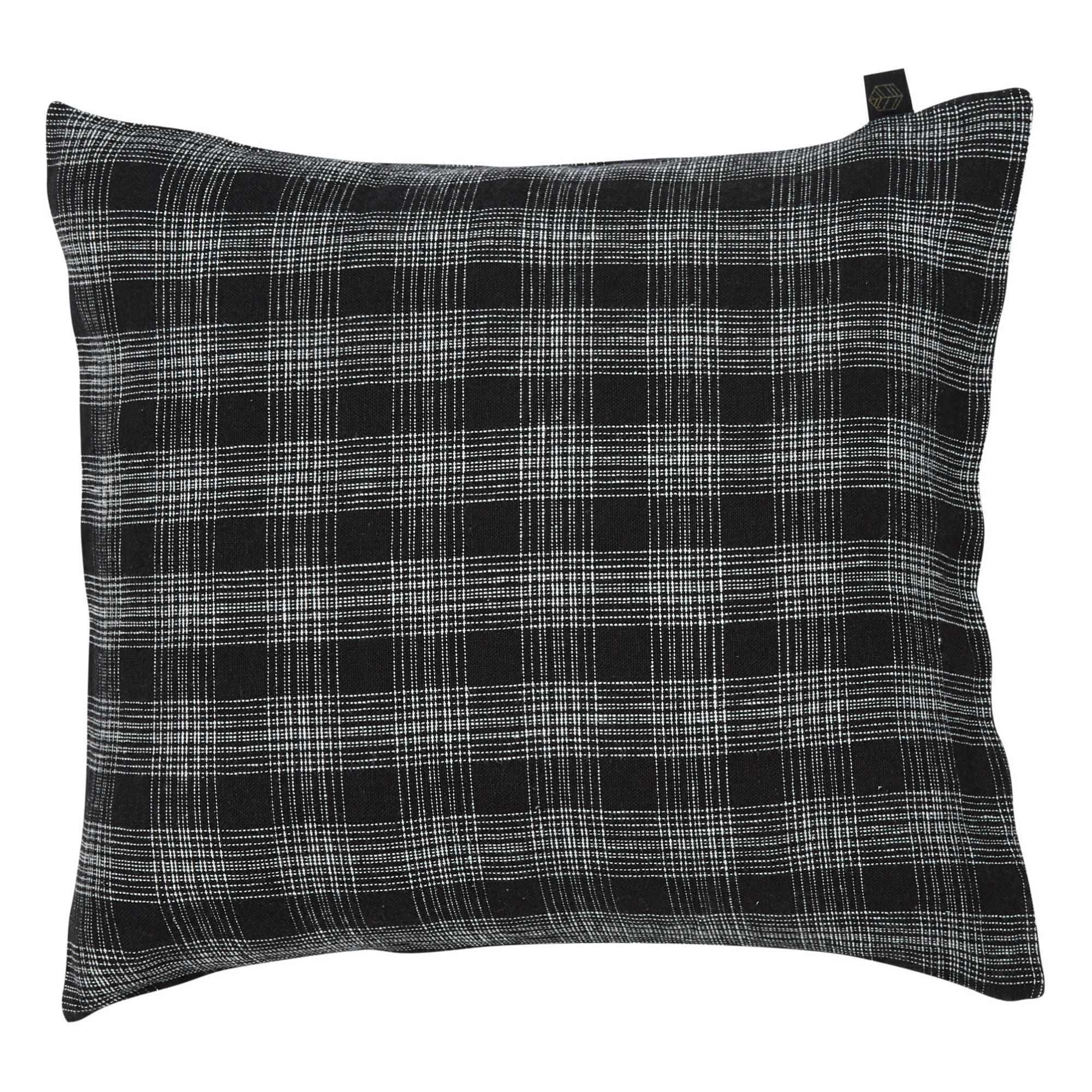 Harmony - Housse de coussin Monza en lin lavé - Noir