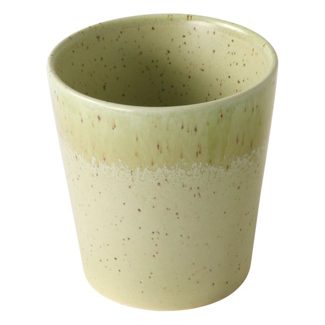 70s Ceramic Teacup  Pistachio green