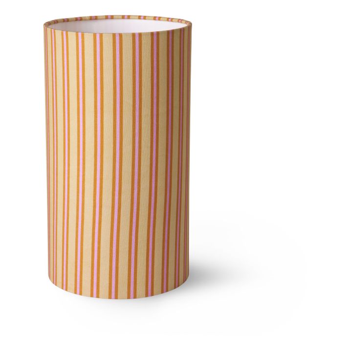 Abat-jour en tissu beige rond incliné 55/19/26