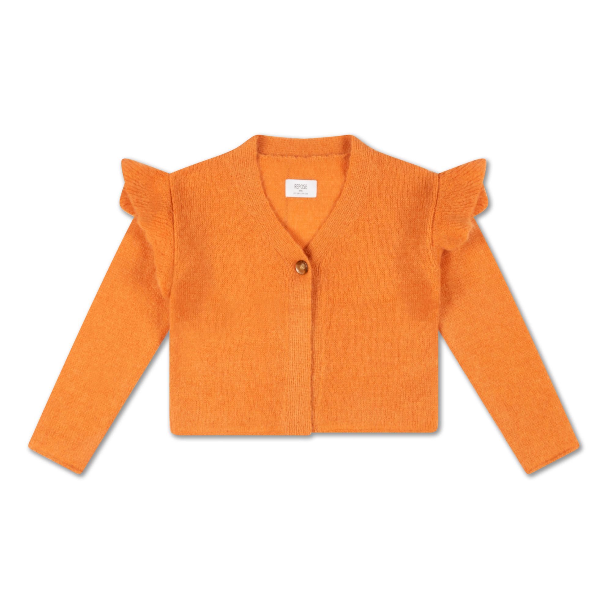 Repose AMS - Gilet Manches Volants - Fille - Orange