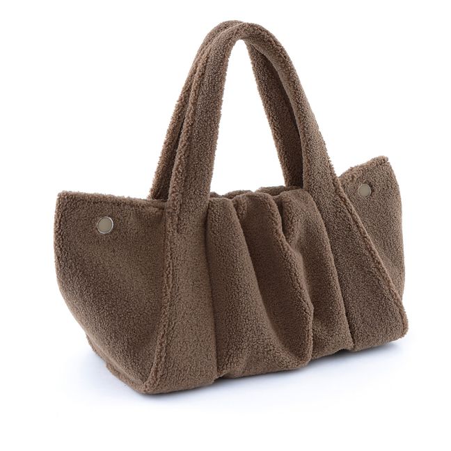Irida Faux Fur Lined Bag | Chocolate