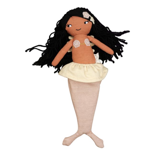 Bambola, modello: Sirena Corali, in cotone biologico Arancione