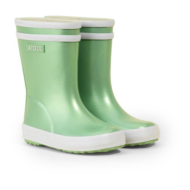 Stivali da pioggia, modello: Baby, iridescente Verde acqua