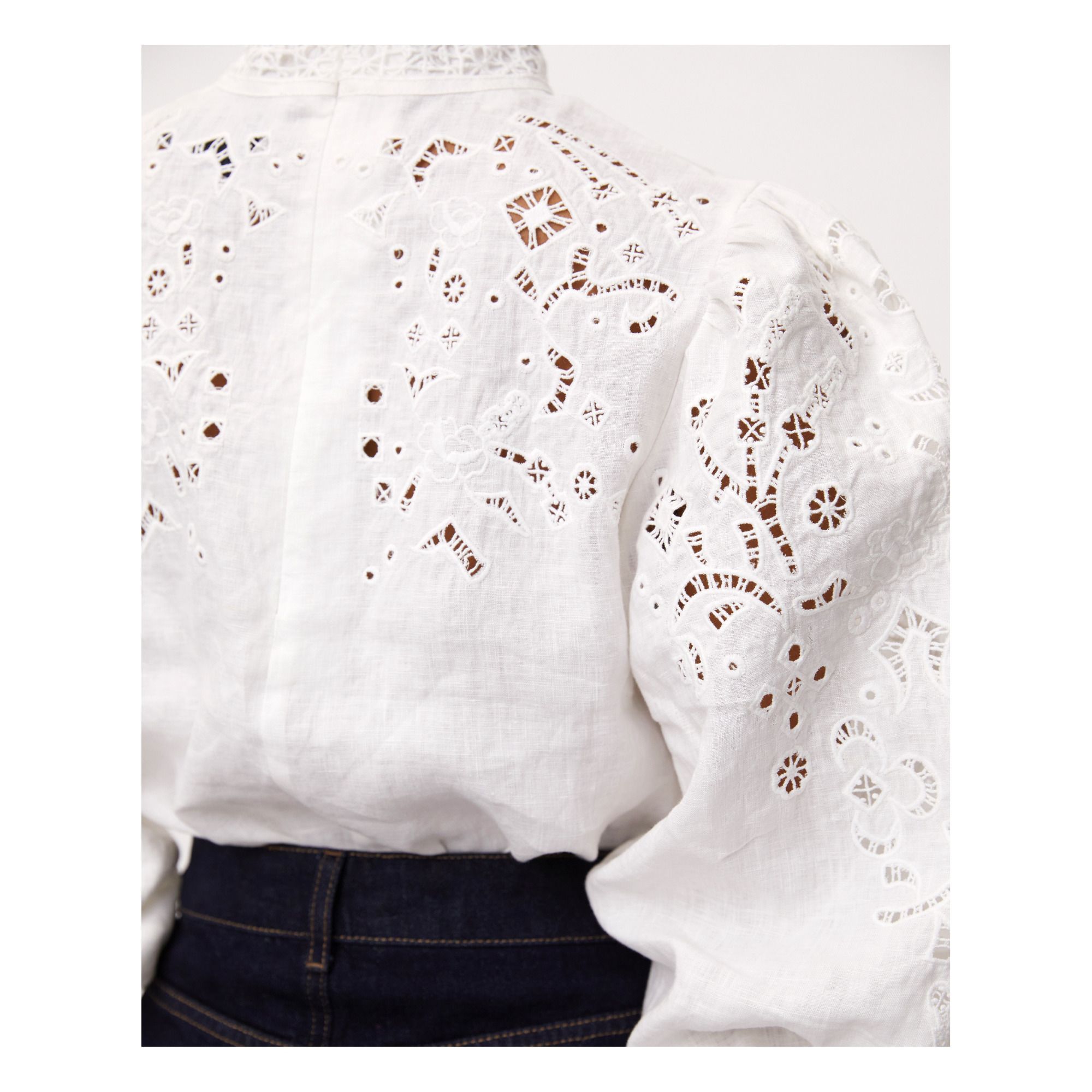 Shiva Linen Lace Blouse White Róhe 