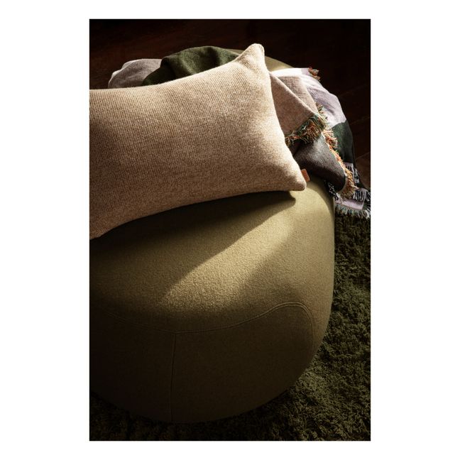 Coussin Roy en laine mérinos | Marron