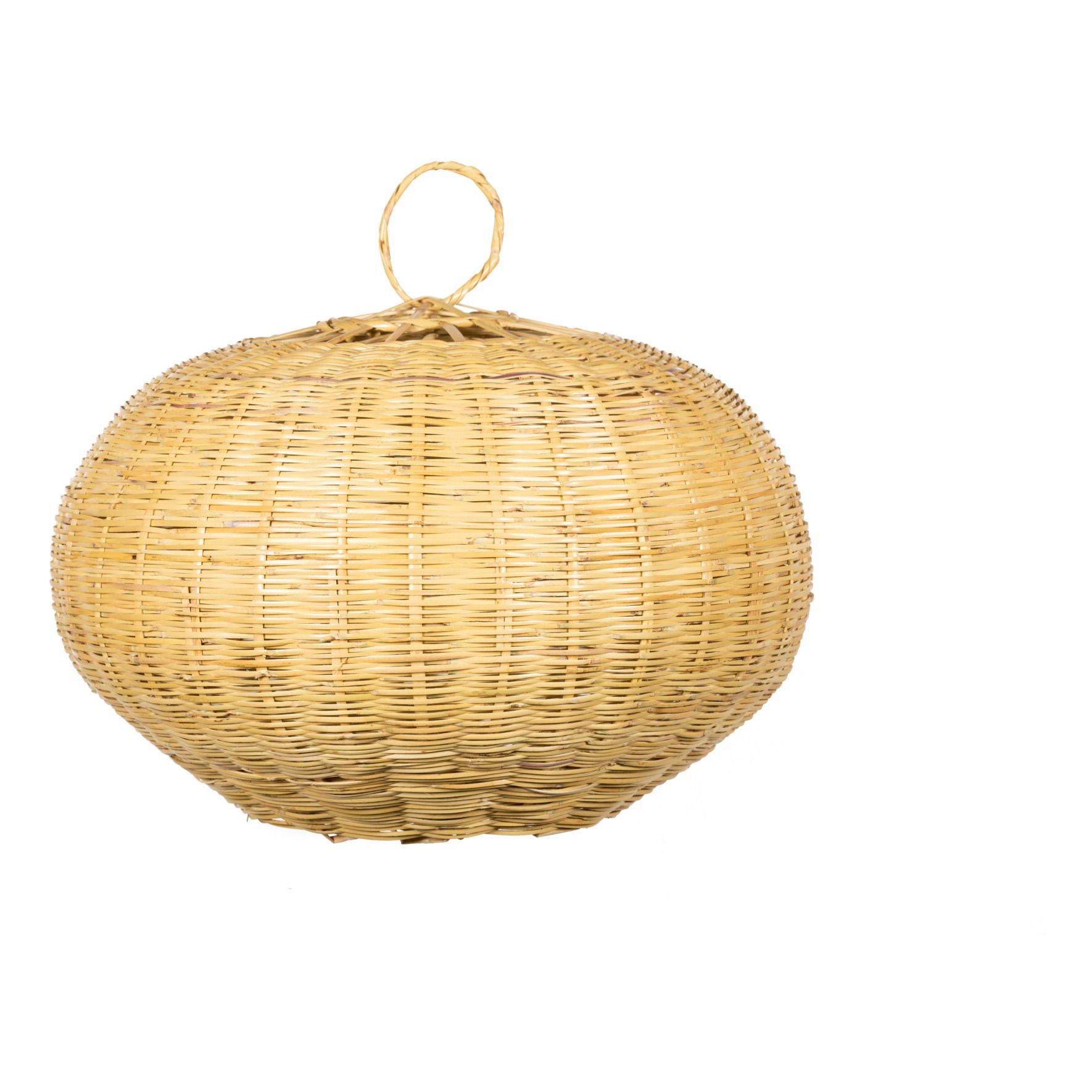 Lampara de techo de bola de mimbre D60 cm- Imagen del producto n°0