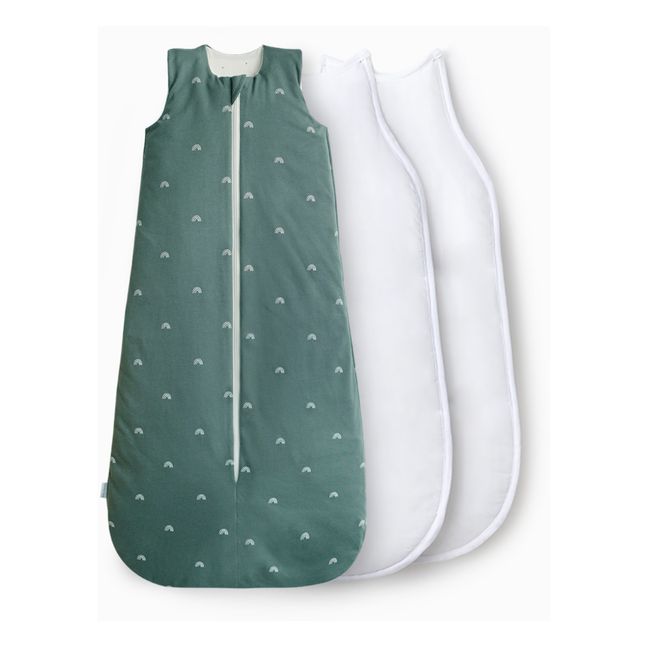 Reversibler Multisaison-Schlafsack | Grün