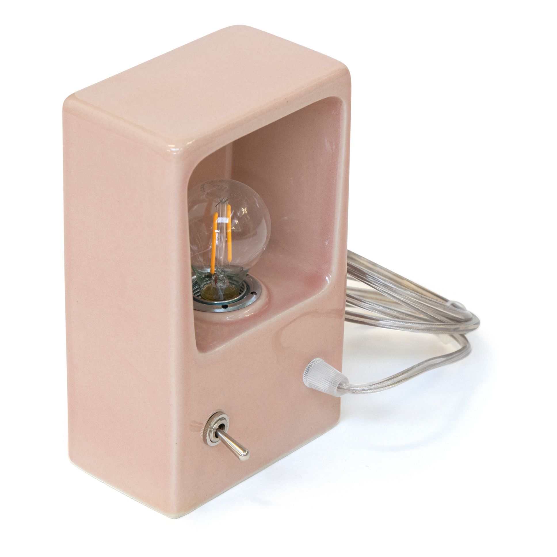 Ceramic Table Lamp | Pale pink- Product image n°0