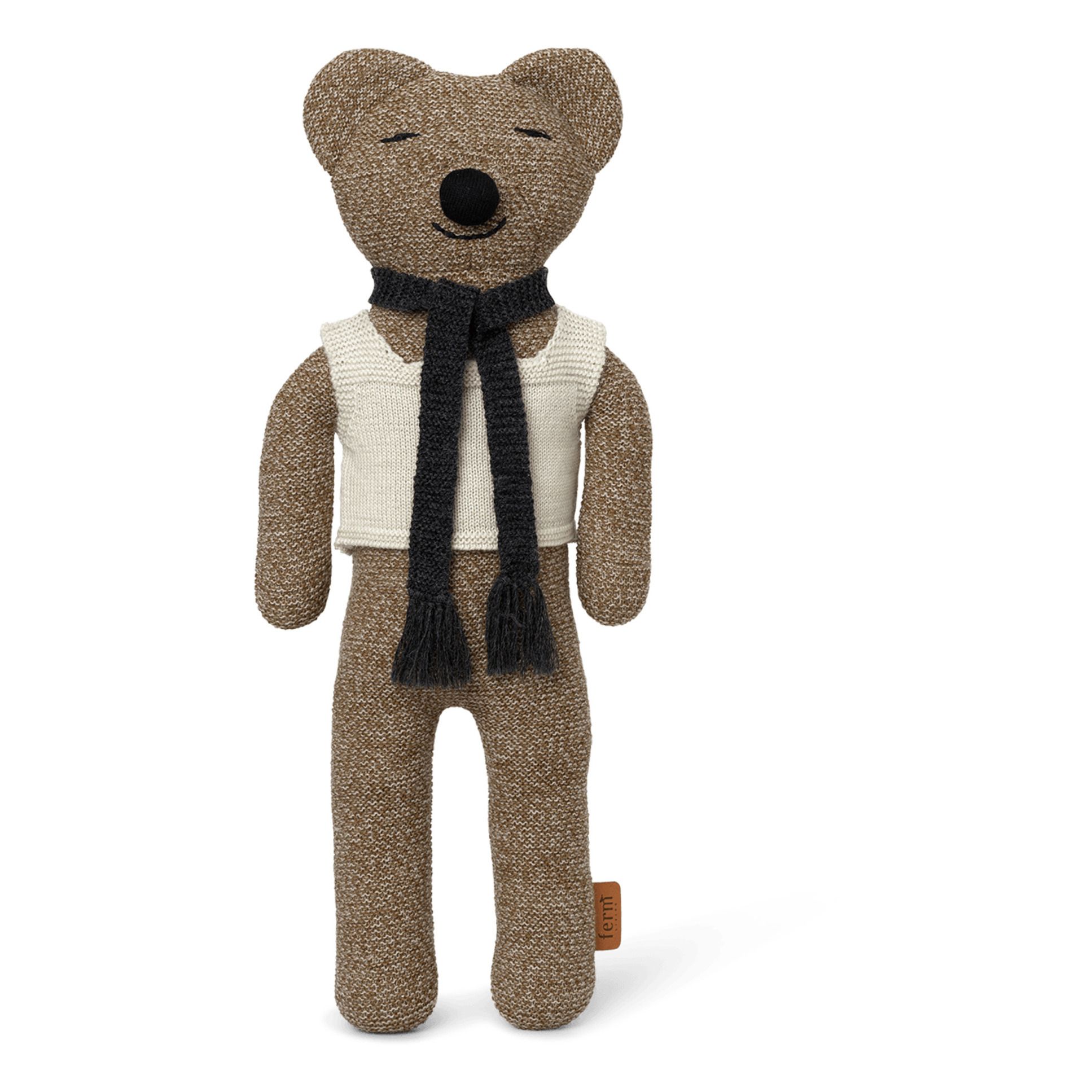 Roy Merino Wool Bear Cushion Brown- Product image n°0