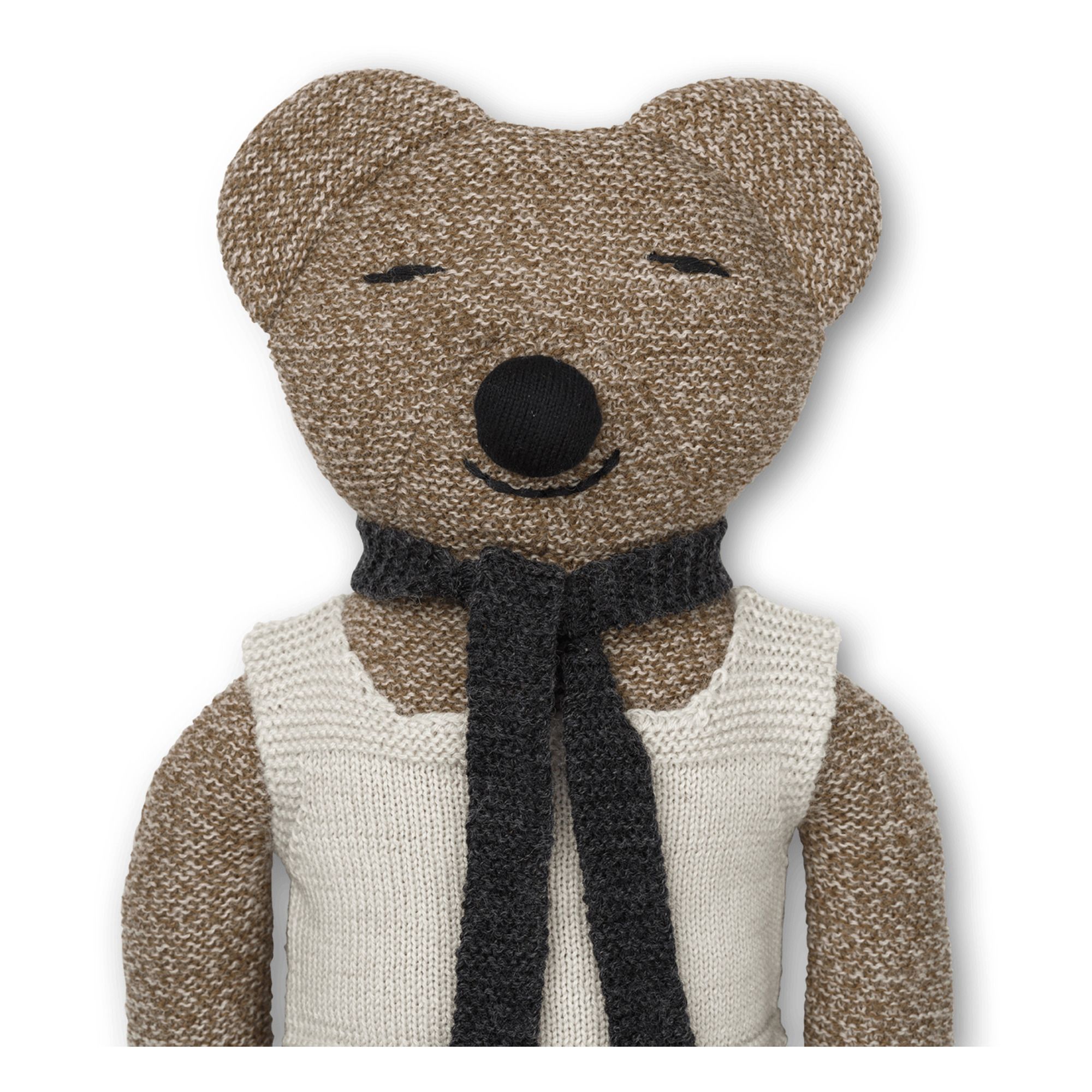 Roy Merino Wool Bear Cushion Brown- Product image n°1