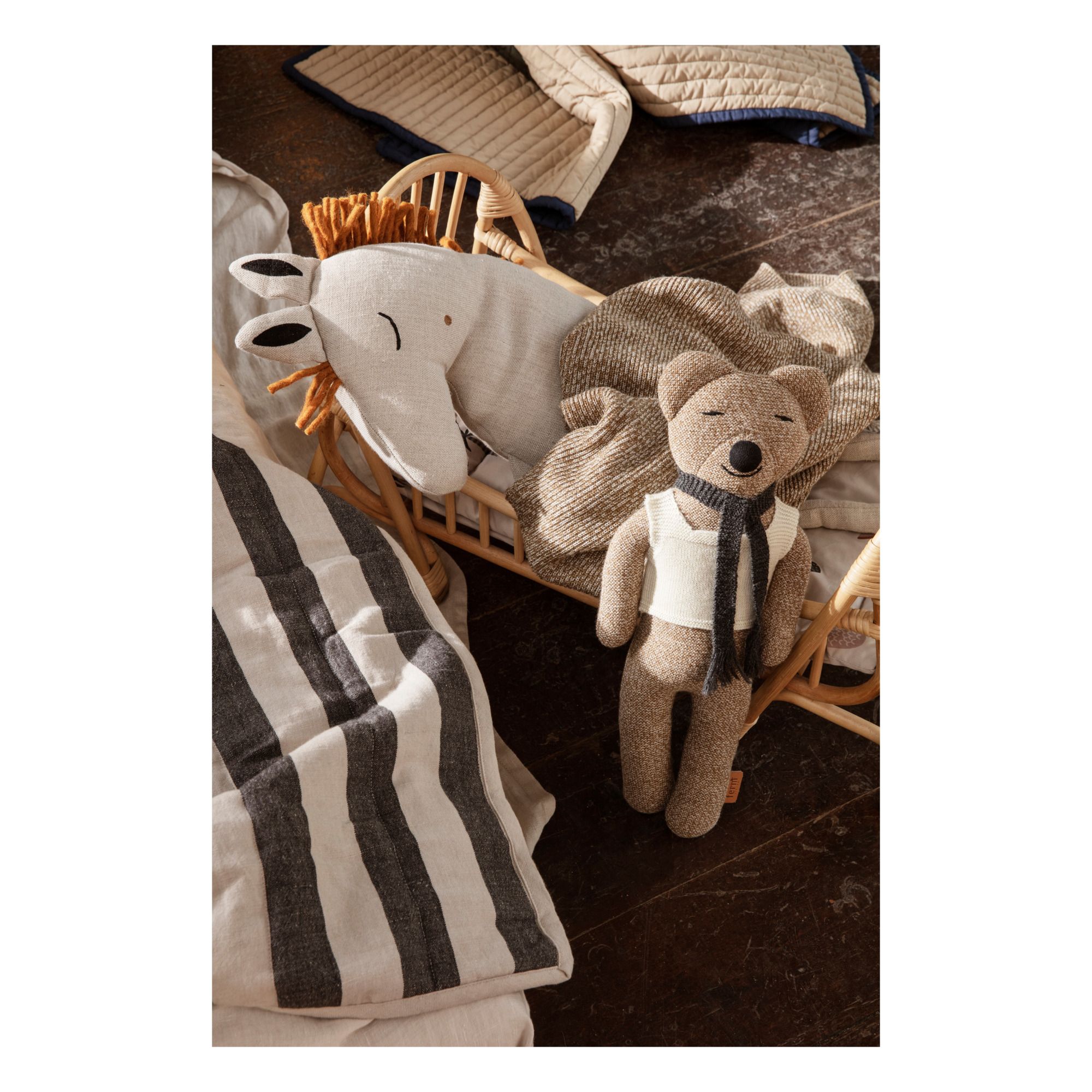 Roy Merino Wool Bear Cushion Brown- Product image n°2