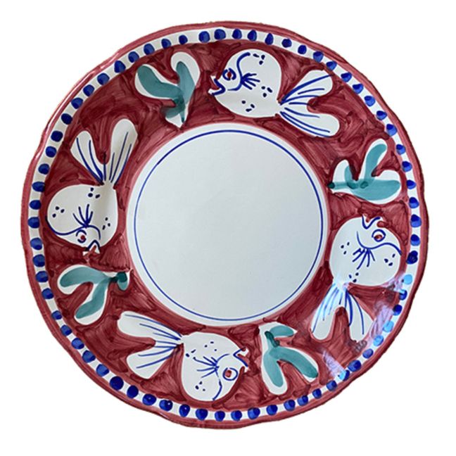Fish Plate - 25cm Red