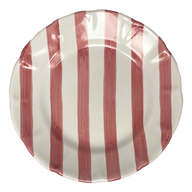 Striped Plate - 20cm Pink