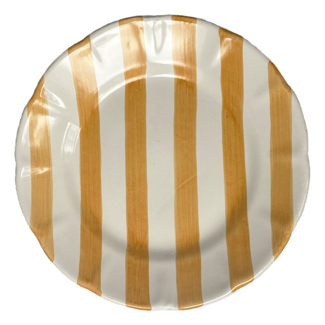 Striped Plate - 20cm Yellow