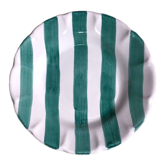 Striped Plate - 16cm Green