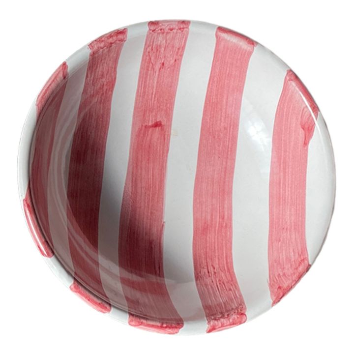 Striped Bowl - 14cm | Pink- Product image n°0