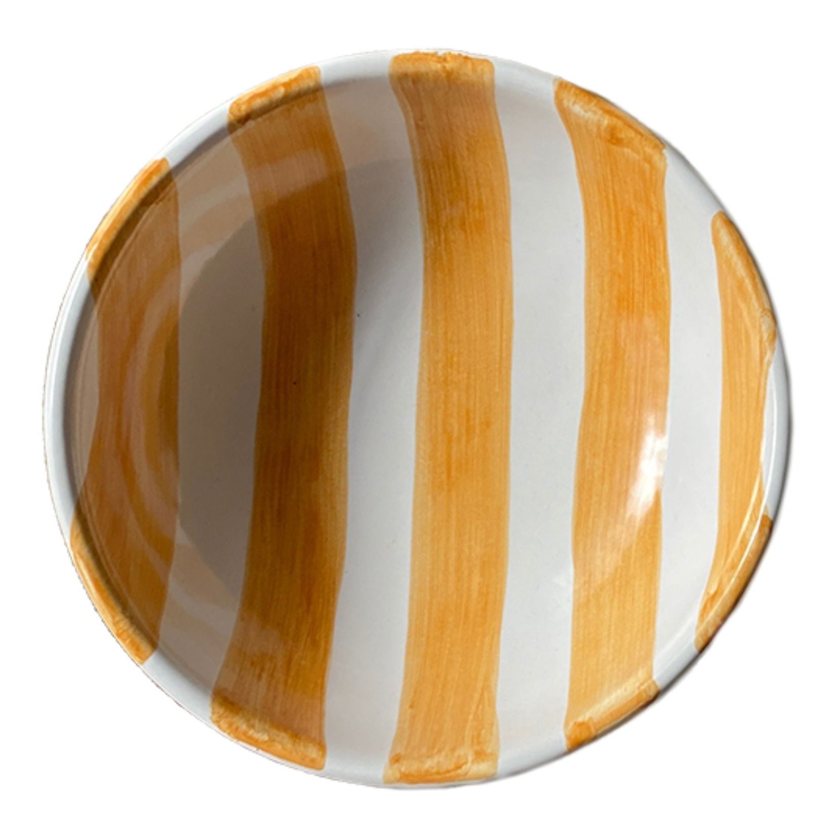 Striped Bowl - 14cm Yellow- Product image n°0