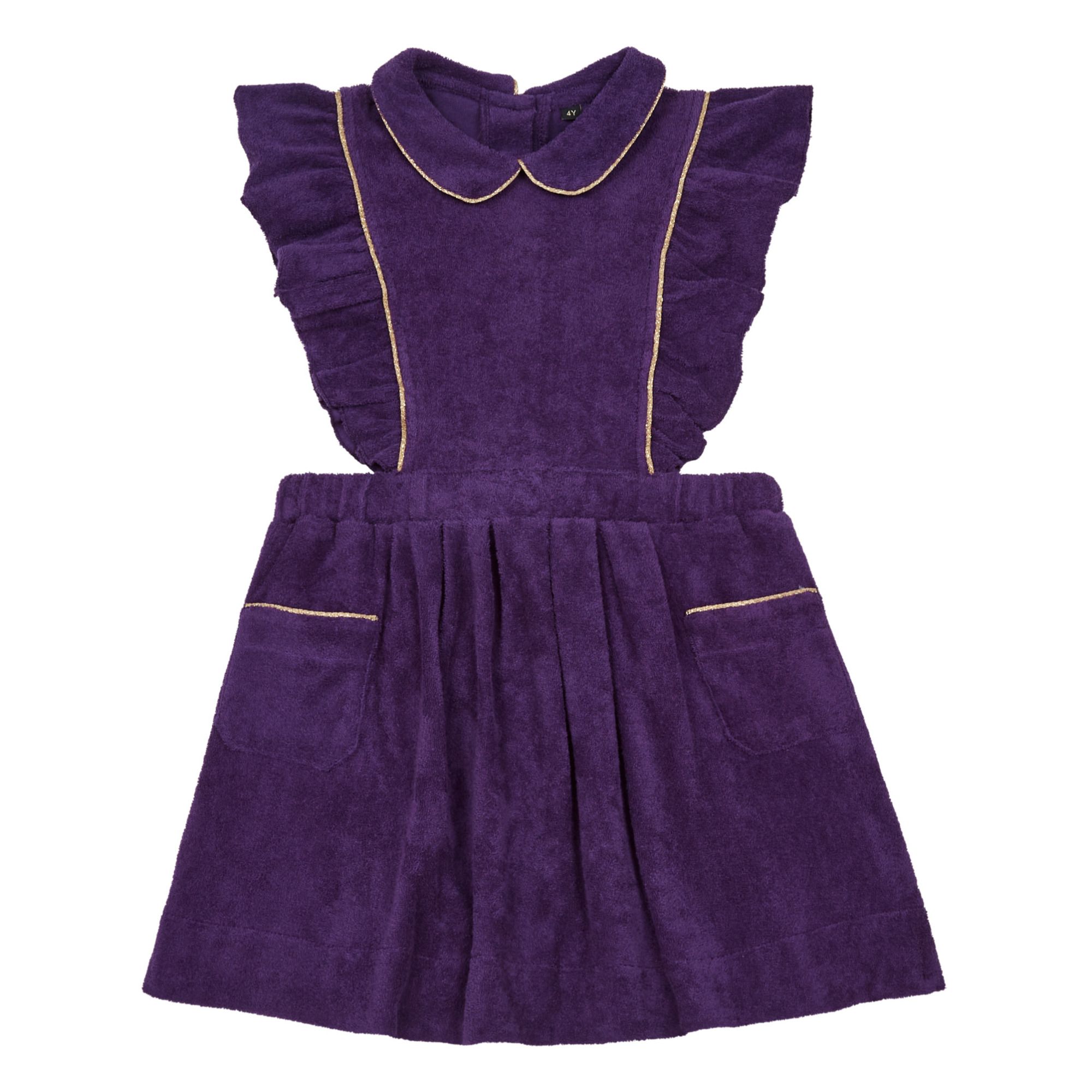 Terry Cloth Dress Purple Bonjour 