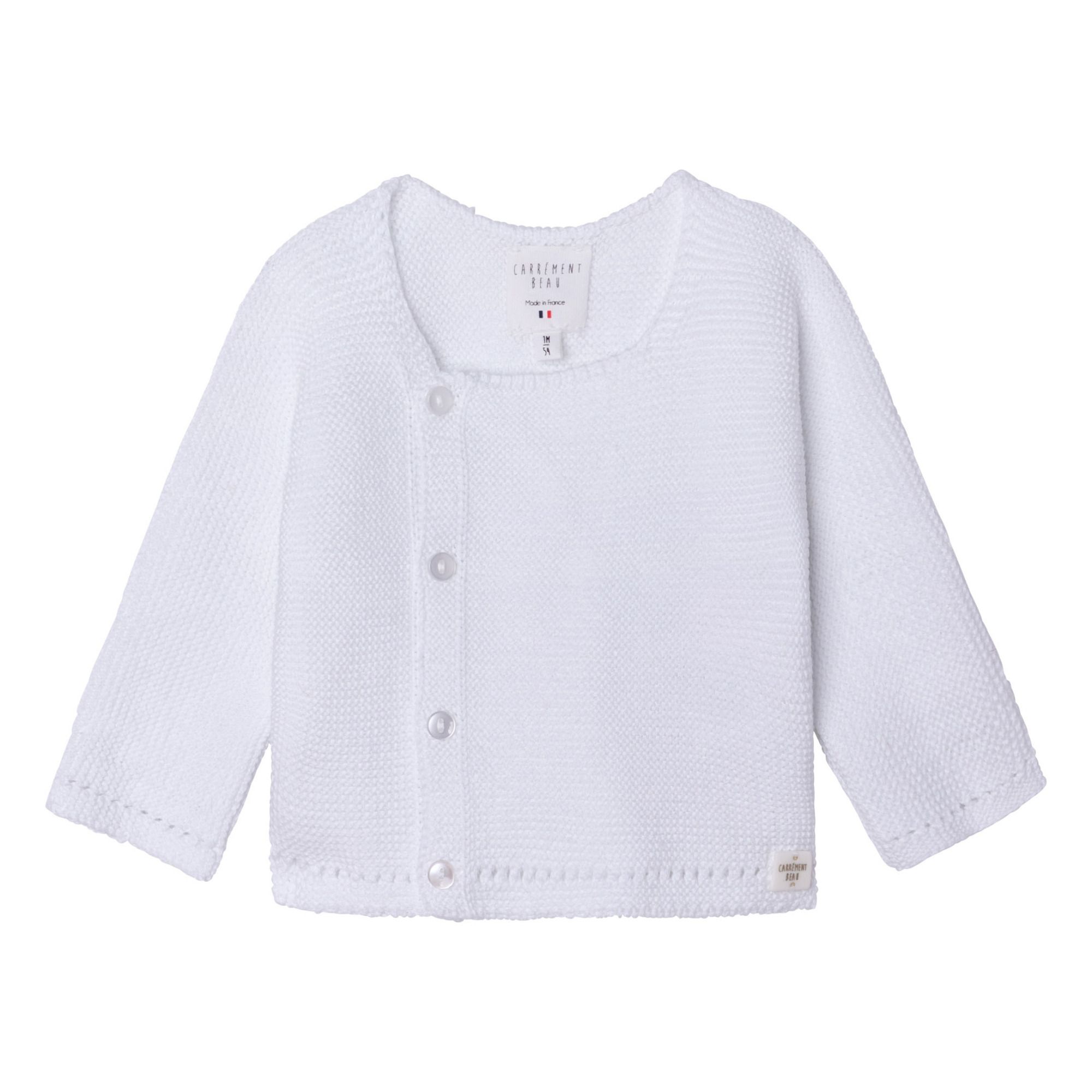 Carrement Beau - Cardigan Coton Bio - Fille - Blanc