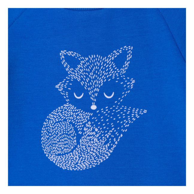Sweatshirt Bio-Baumwolle Fuchs | Königsblau