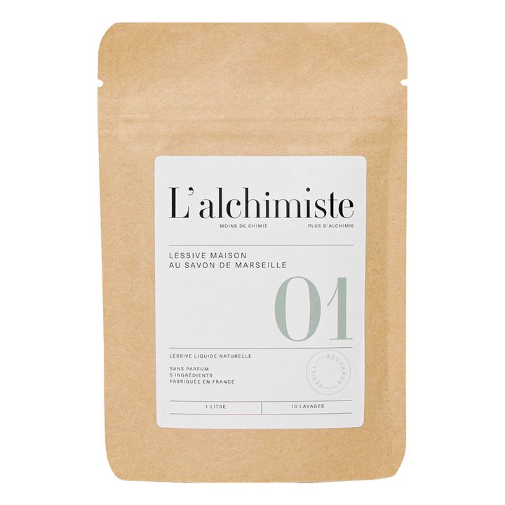 Recharge de lessive liquide L'Alchimiste, sachet kraft, 1 litre