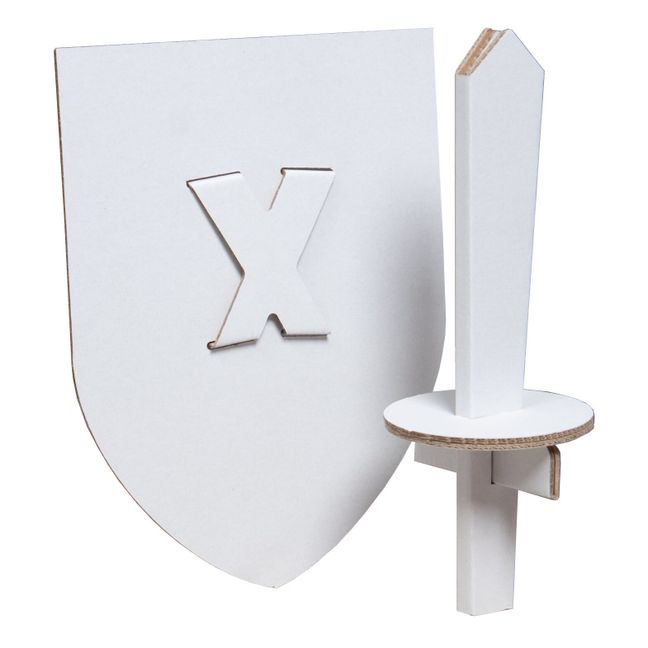 Set of 2 Cardboard Accessories for Hero Costume White