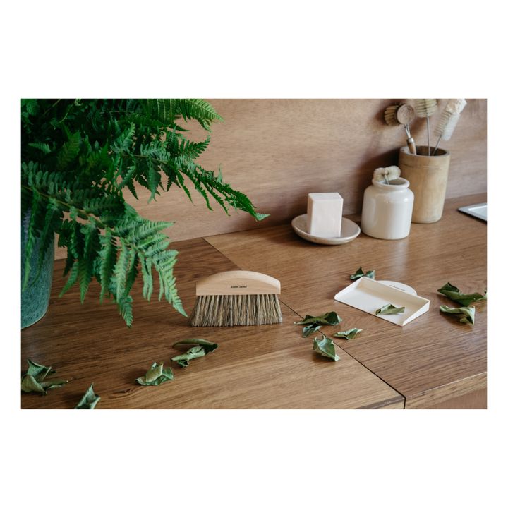 Tabletop Dustpan and Brush Set - Clynk Nature | Cream- Product image n°1