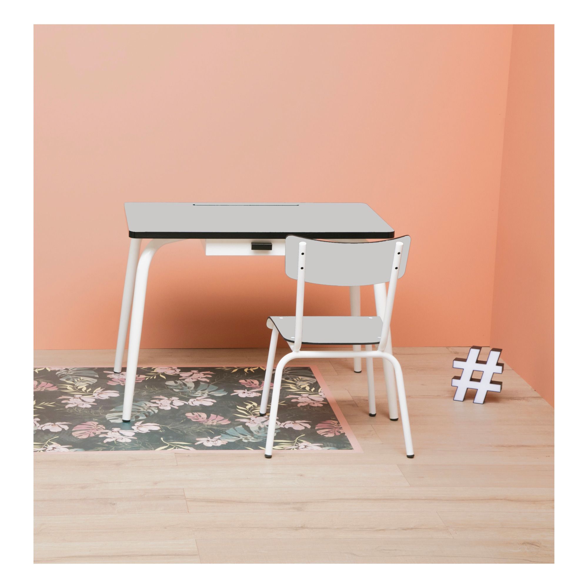 Romy Elementary Desk Pearl grey- Product image n°1