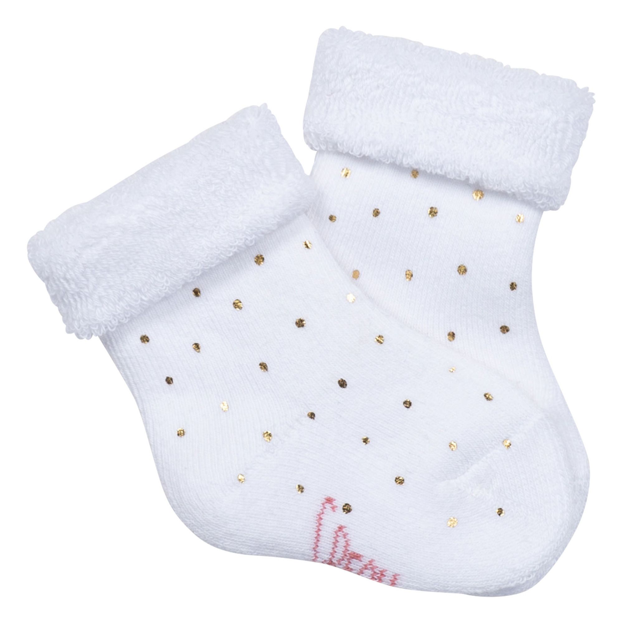 Carrement Beau - Chaussettes Bouclettes Pois - Fille - Ecru