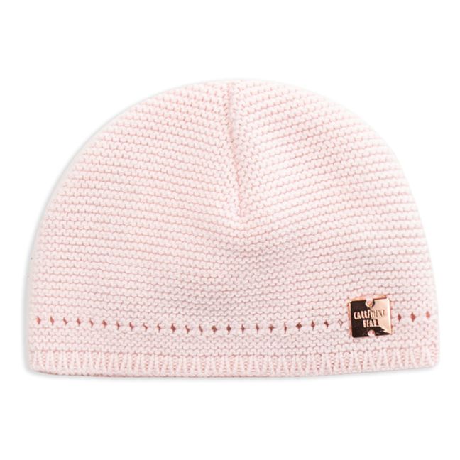 Organic Cotton Knit Beanie and Slippers Lychee Pink